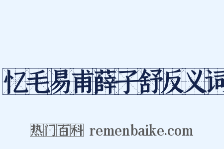 忆毛易甫薛子舒反义词是什么意思的图片